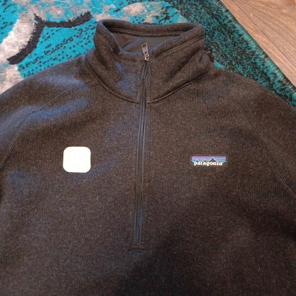 Patagonia 1/4 Zip Better Sweater Pullover Womens Sz M GrayFleece Pocket - Picture 3 of 6